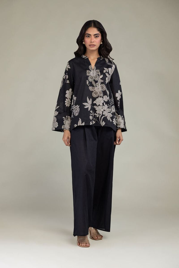 Black Floral Tunic