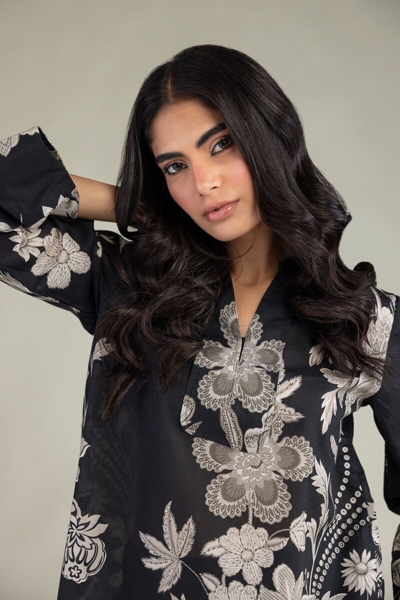 Black Floral Tunic