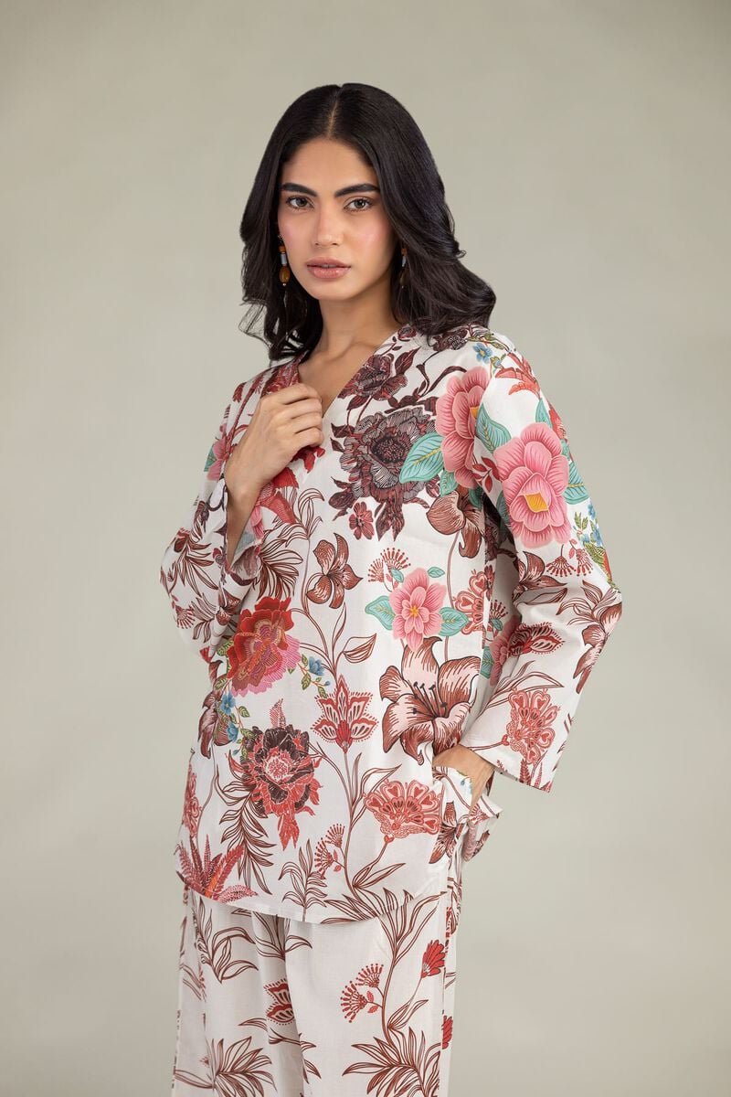 Floral V-Neck Blouse