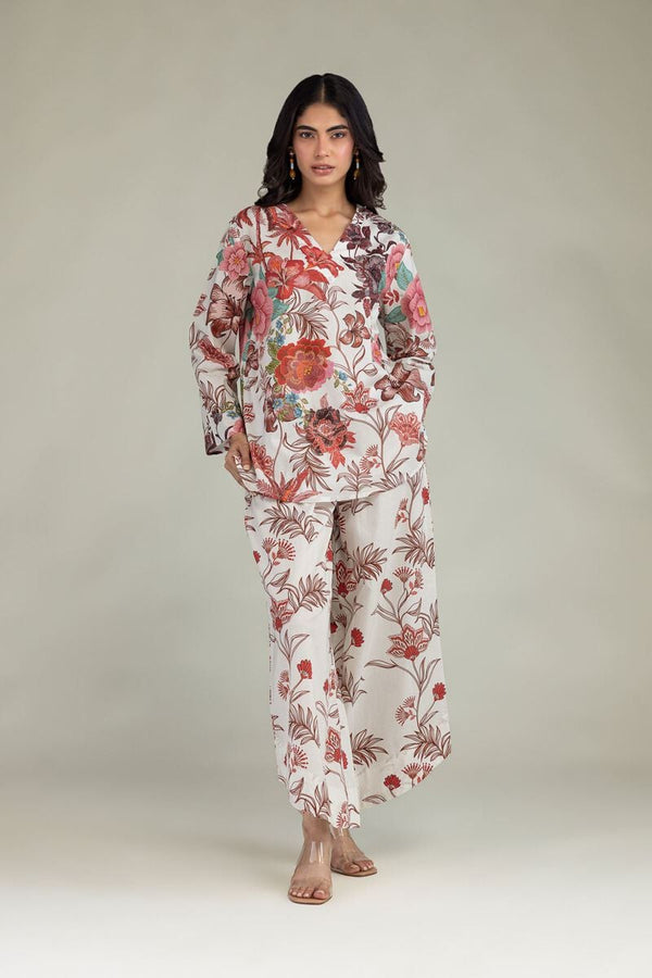 Floral V-Neck Blouse
