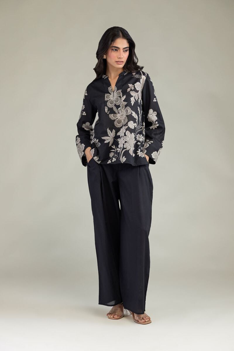 Black Floral Tunic