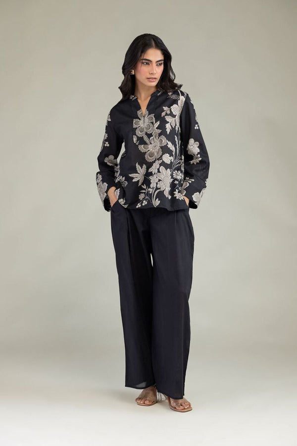 Black Floral Tunic