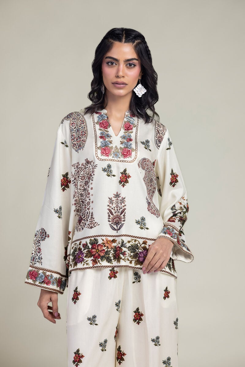 Floral V-Neck Shirt