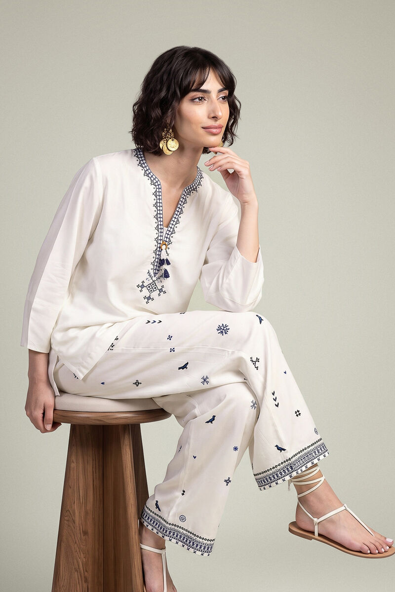 V-Neck Crepe Blouse