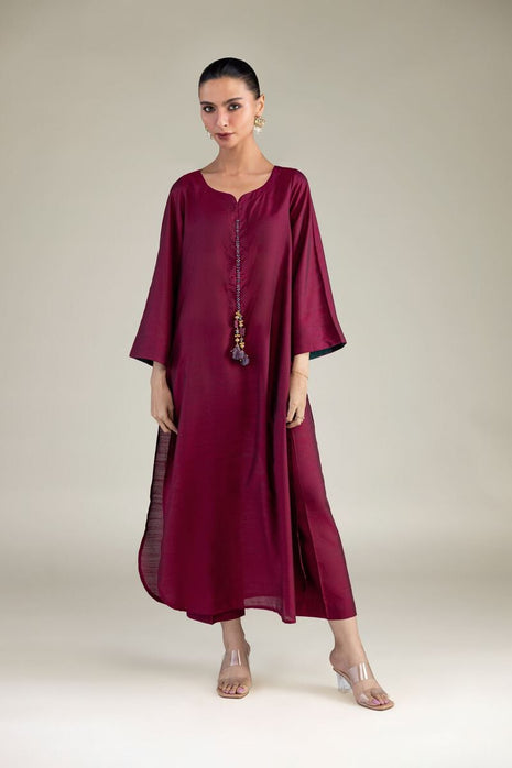 Maroon Longline Kurta