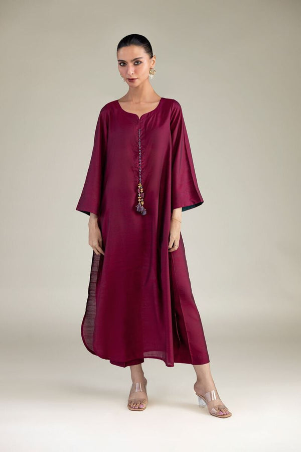 Maroon Longline Kurta