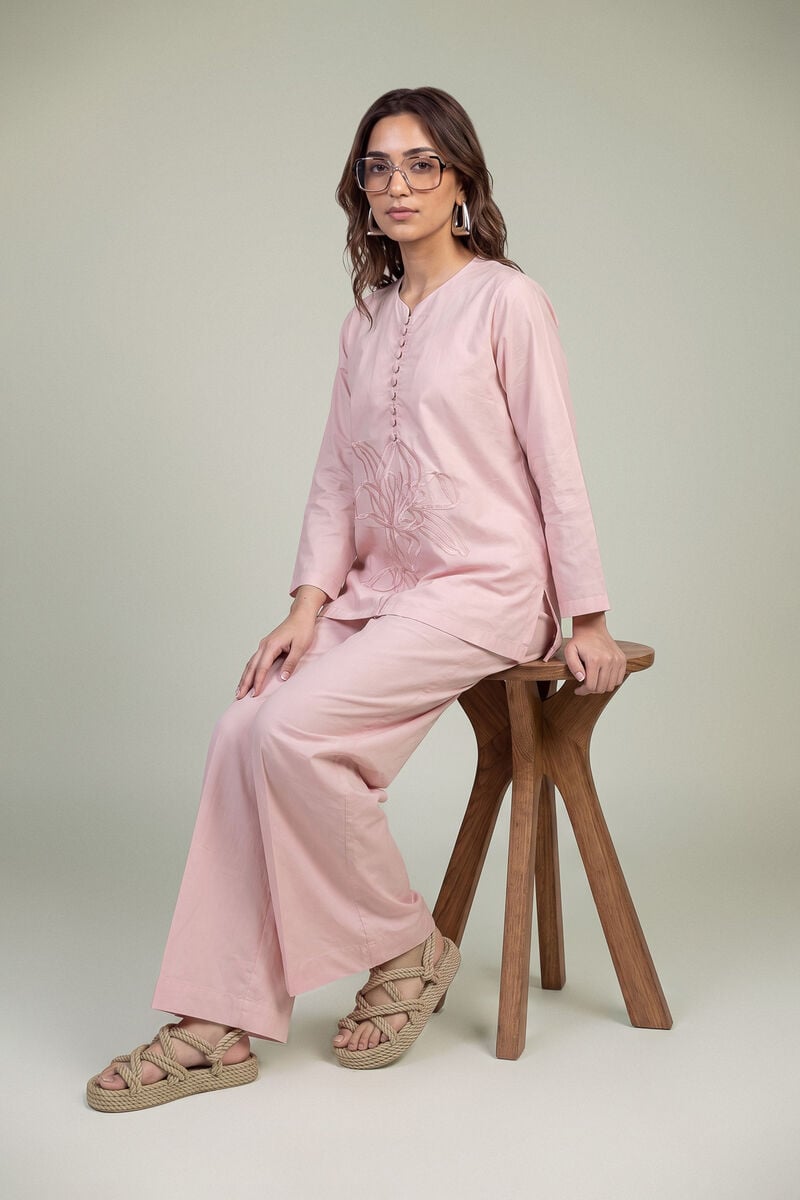 Pink Floral Kurta