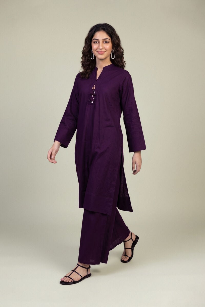 Purple Cotton Pants