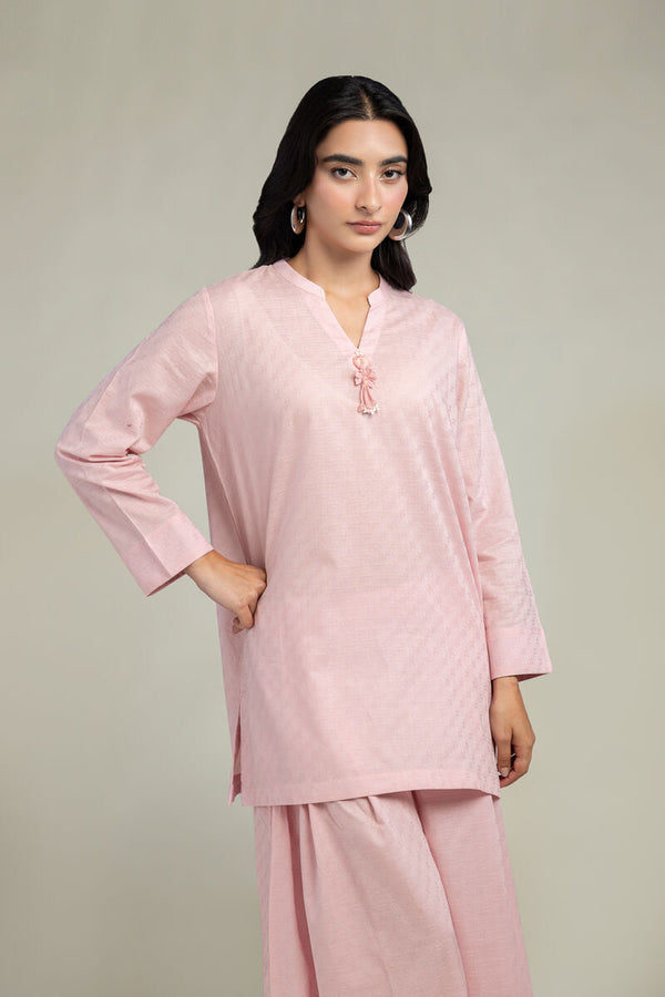 Solid V-Neck Kurta