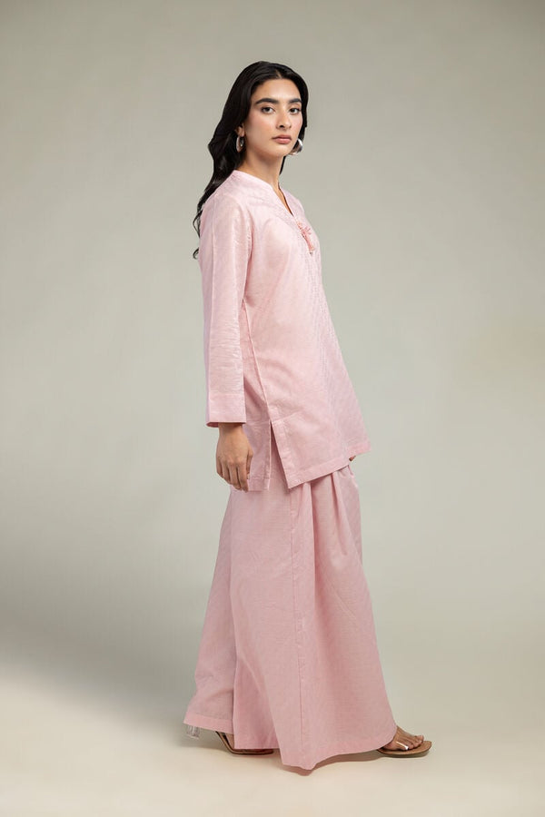 Solid V-Neck Kurta