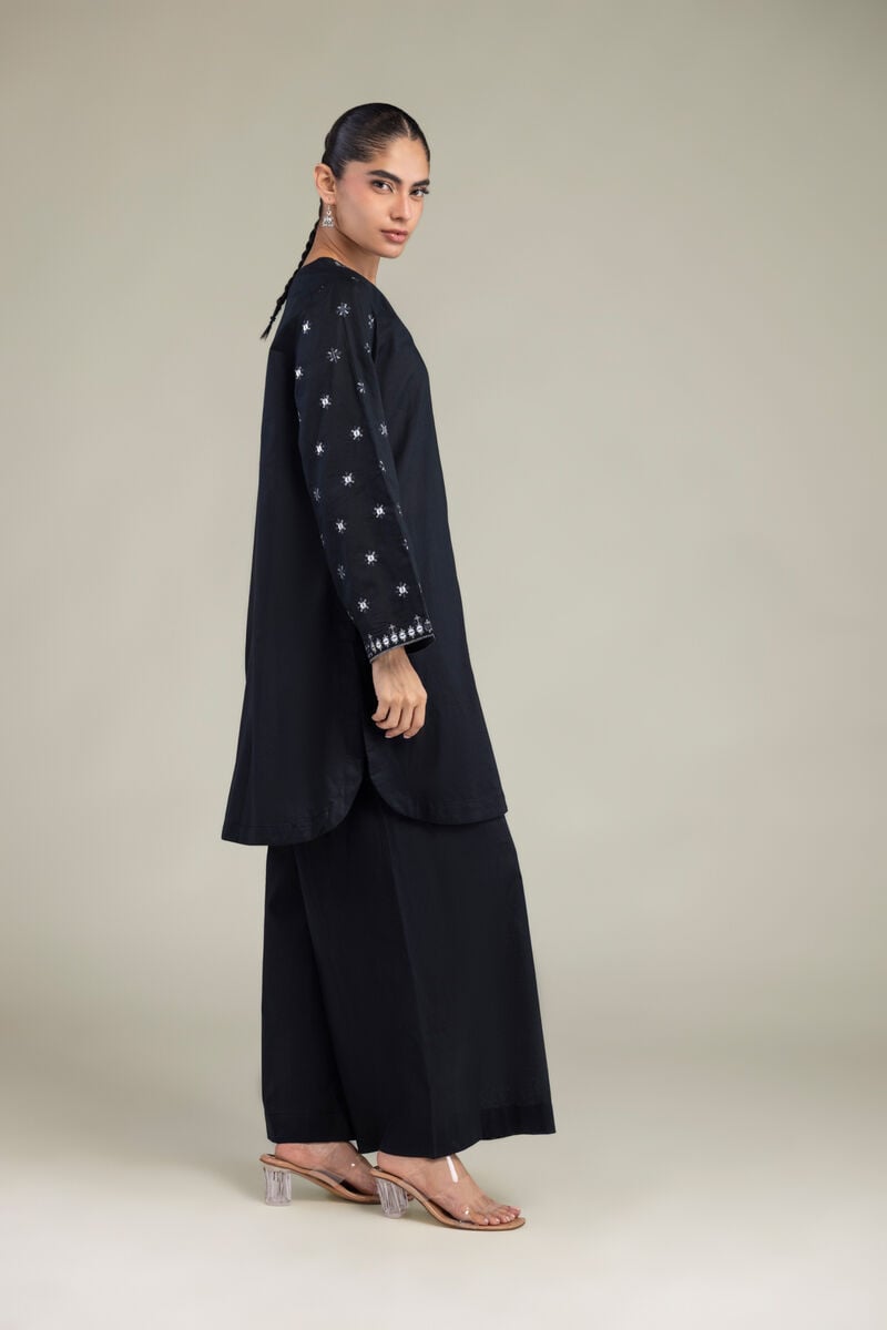 Black Solid Pants