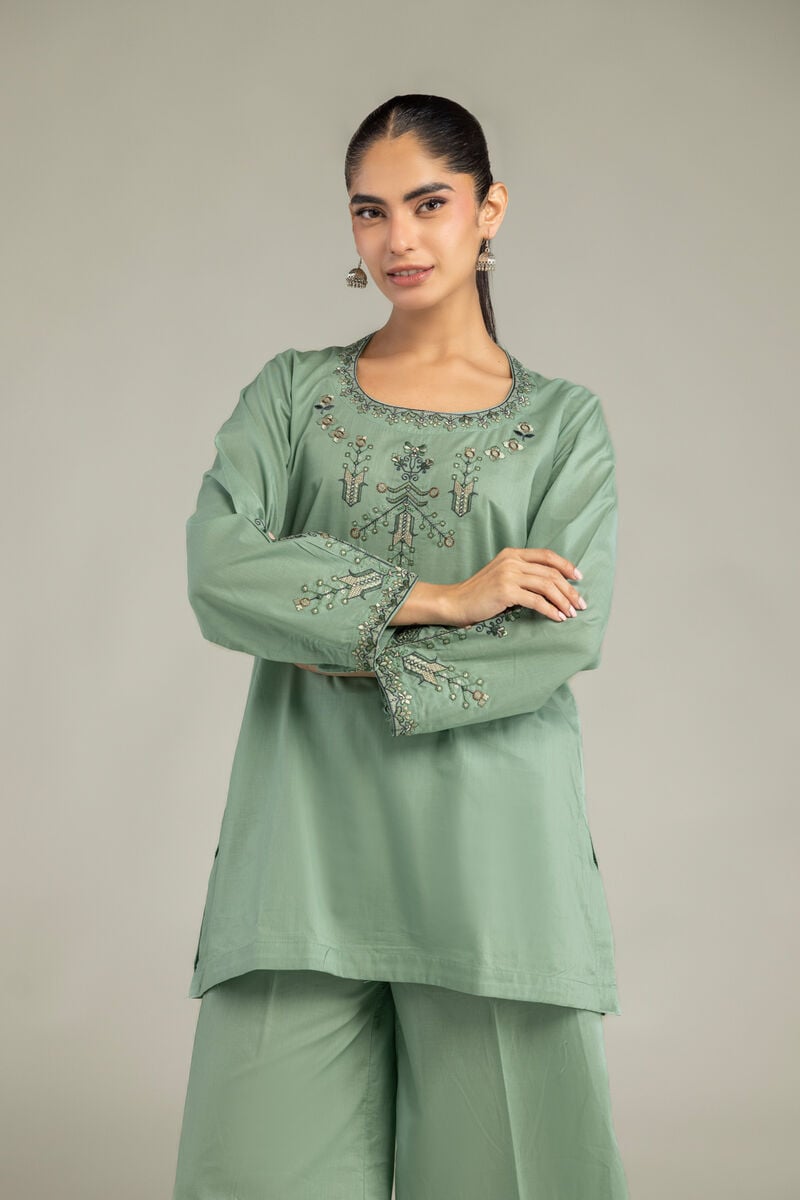Green Cambric Kurta