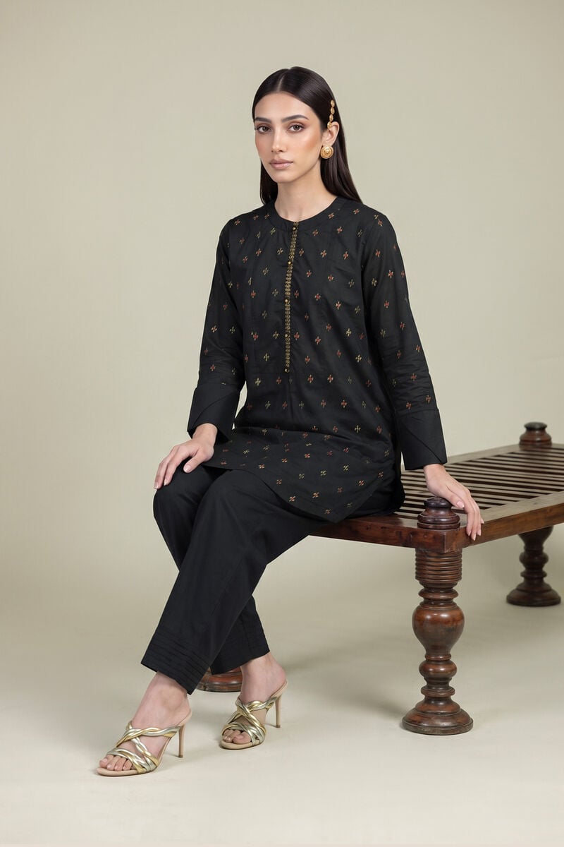Black Cambric Kurta