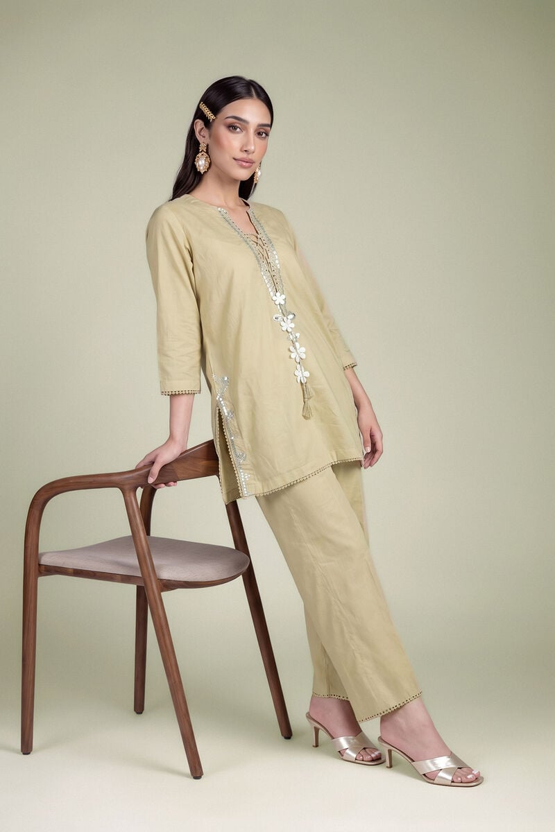 Beige Cambric Kurta