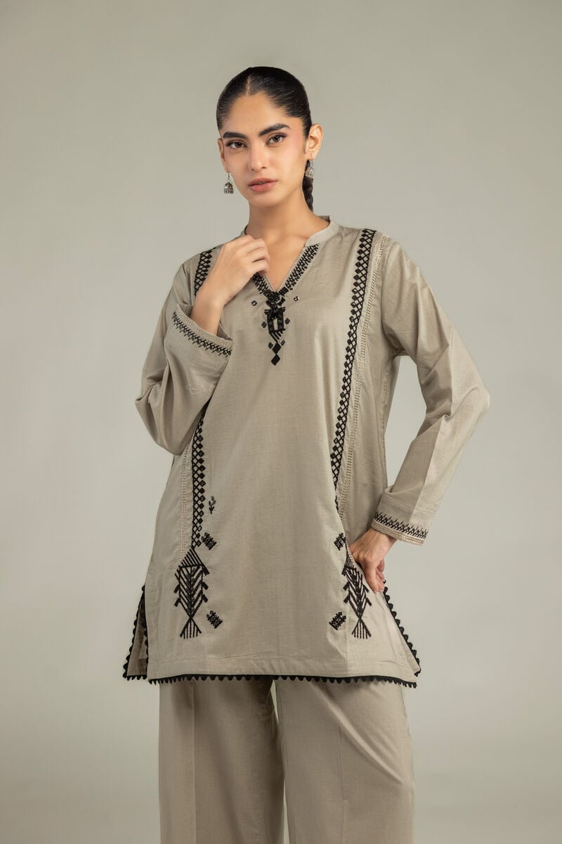 Cambric V-Neck Kurta