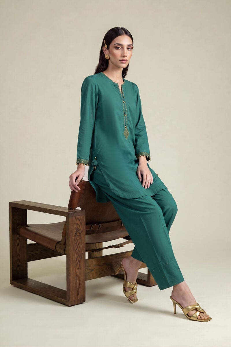Teal Cambric Kurta
