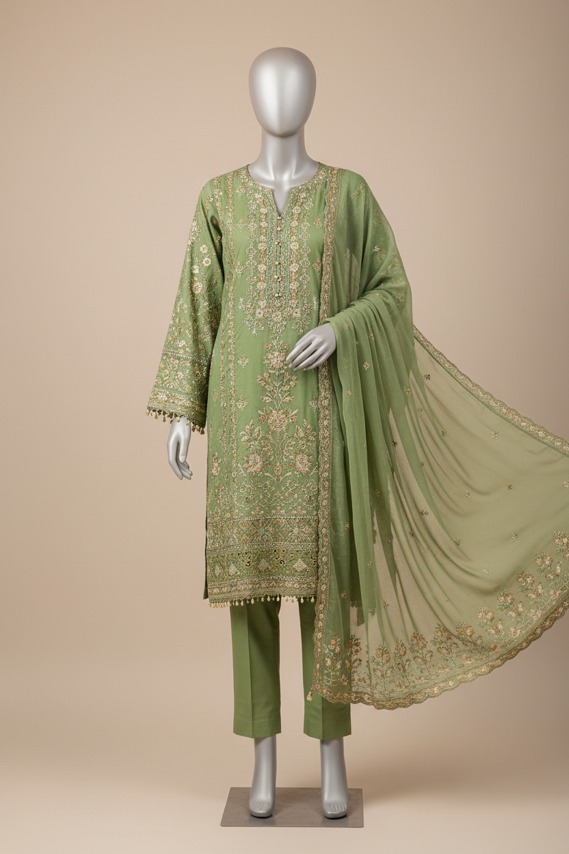 3pc Embroidered Lawn Suit Main image