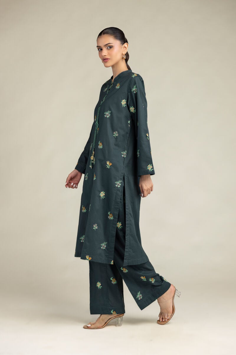 Green Floral Pants Main image