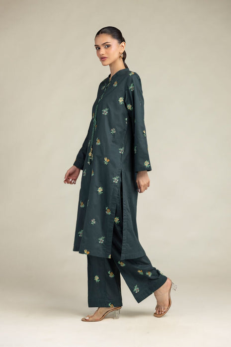 Green Floral Pants