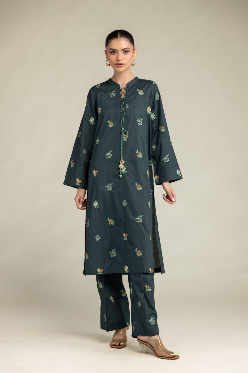 Green Floral Pants Secondary image