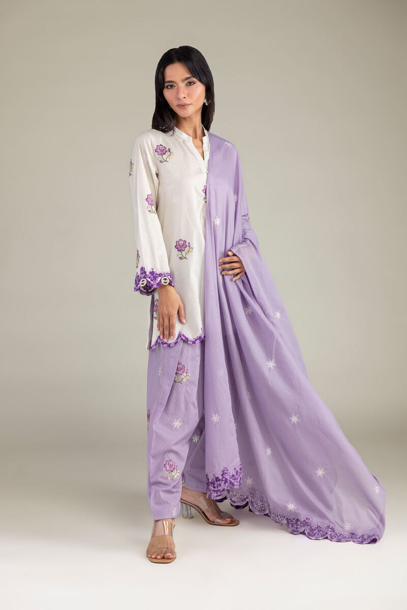 Floral V-Neck Kurta