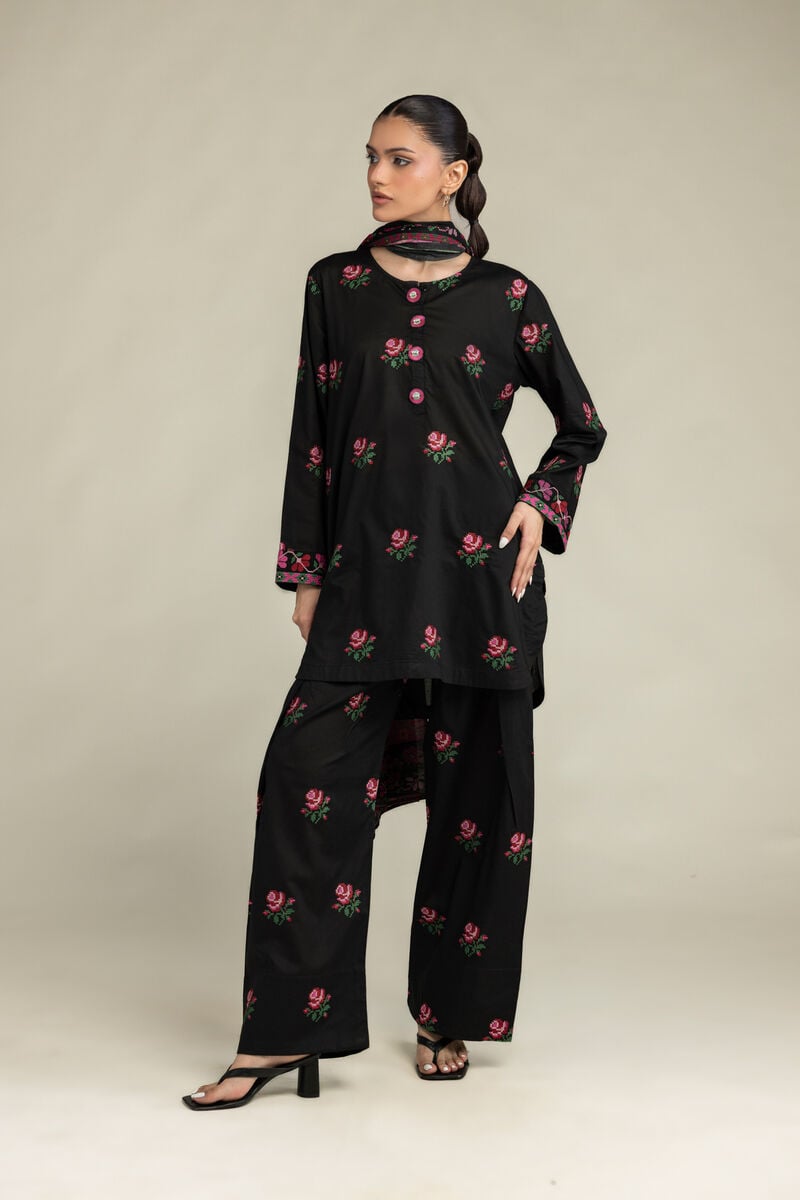 Black Cambric Kurta