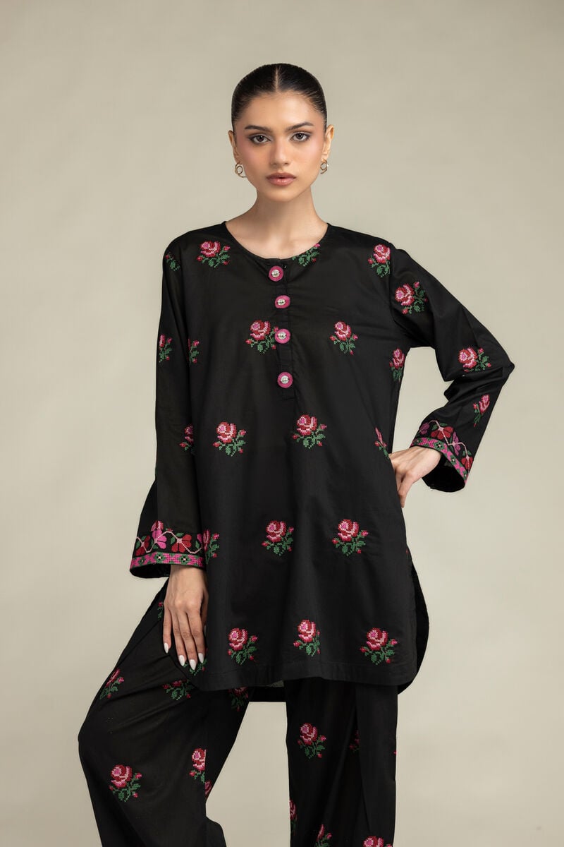 Black Cambric Kurta Secondary image