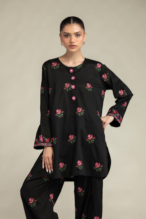 Black Cambric Kurta