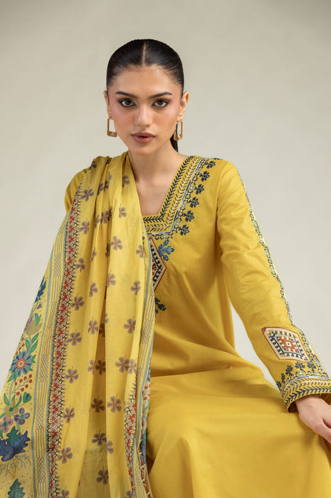 Yellow Lawn Dupatta