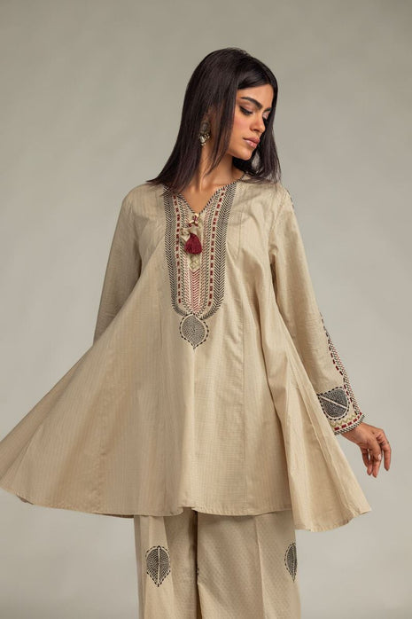 Beige Cotton Kurta