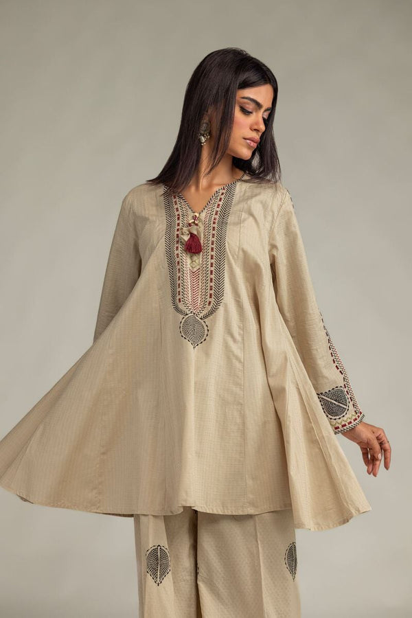 Beige Cotton Kurta