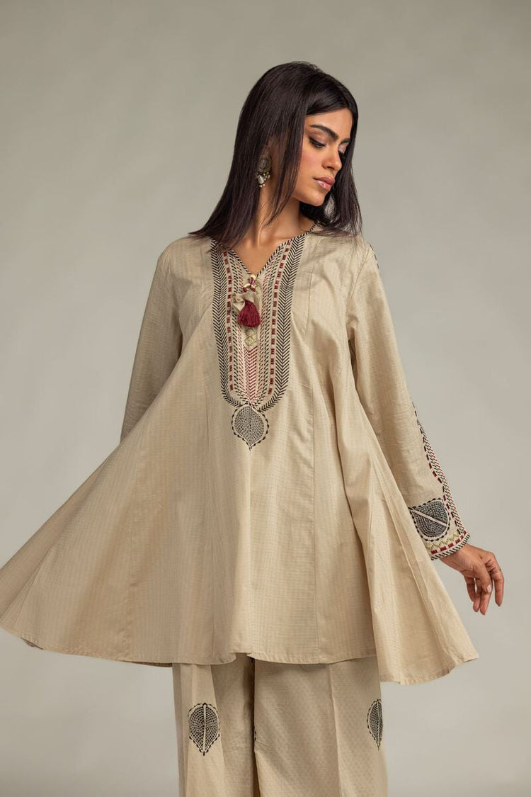 Beige Cotton Kurta