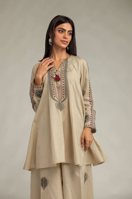 Beige Cotton Kurta