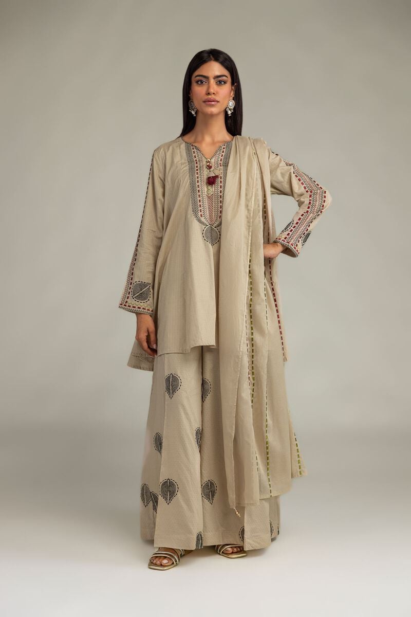 Beige Cotton Kurta