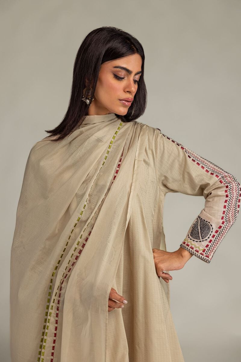 Beige Lawn Dupatta Main image