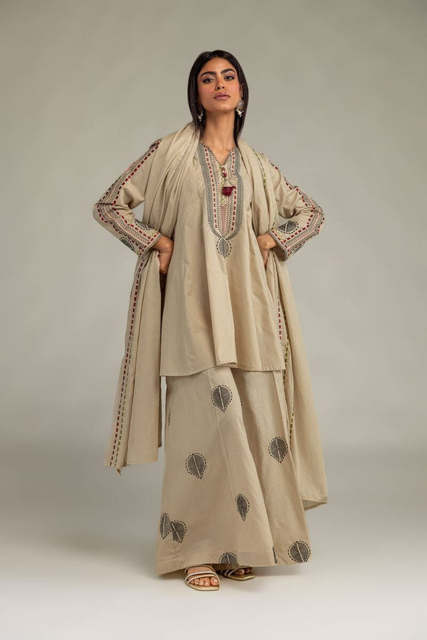 Beige Lawn Dupatta
