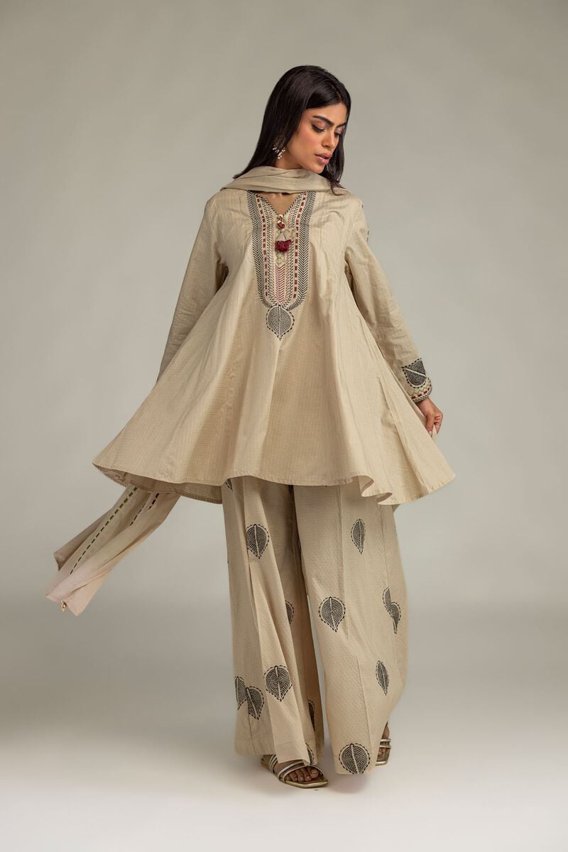 Beige Lawn Dupatta