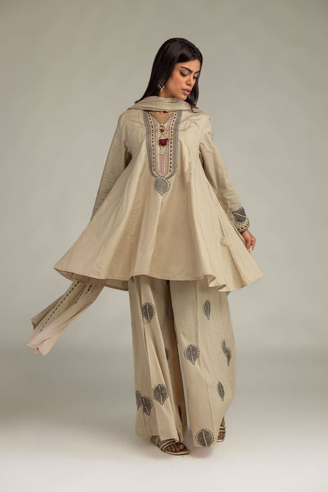 Beige Lawn Dupatta